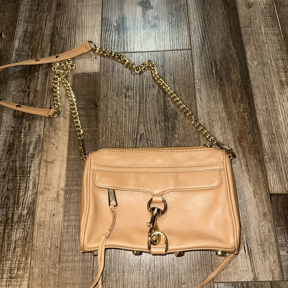 Rebecca Minkoff mini MAC Crossbody Nude Leather Bag
